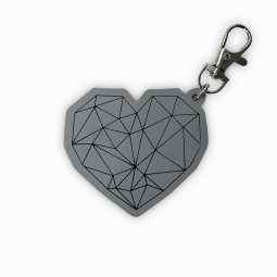 Geometric Silver Heart