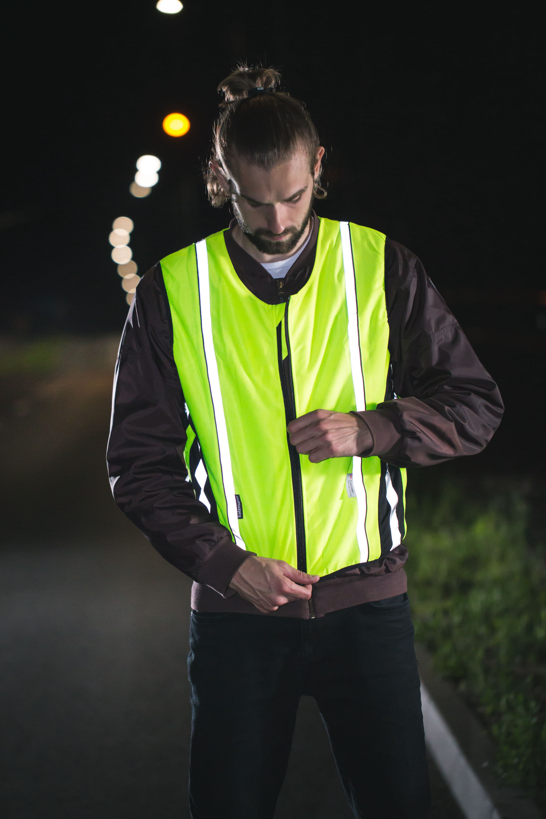 Be safe with reflective vest