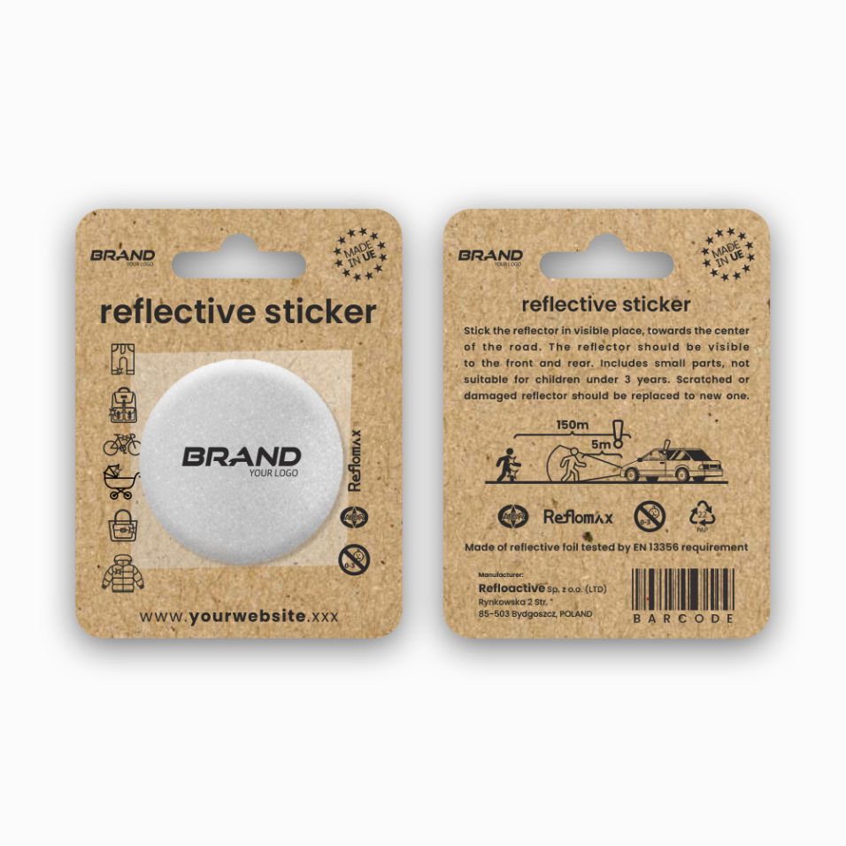 Eco custom package for reflective sticker