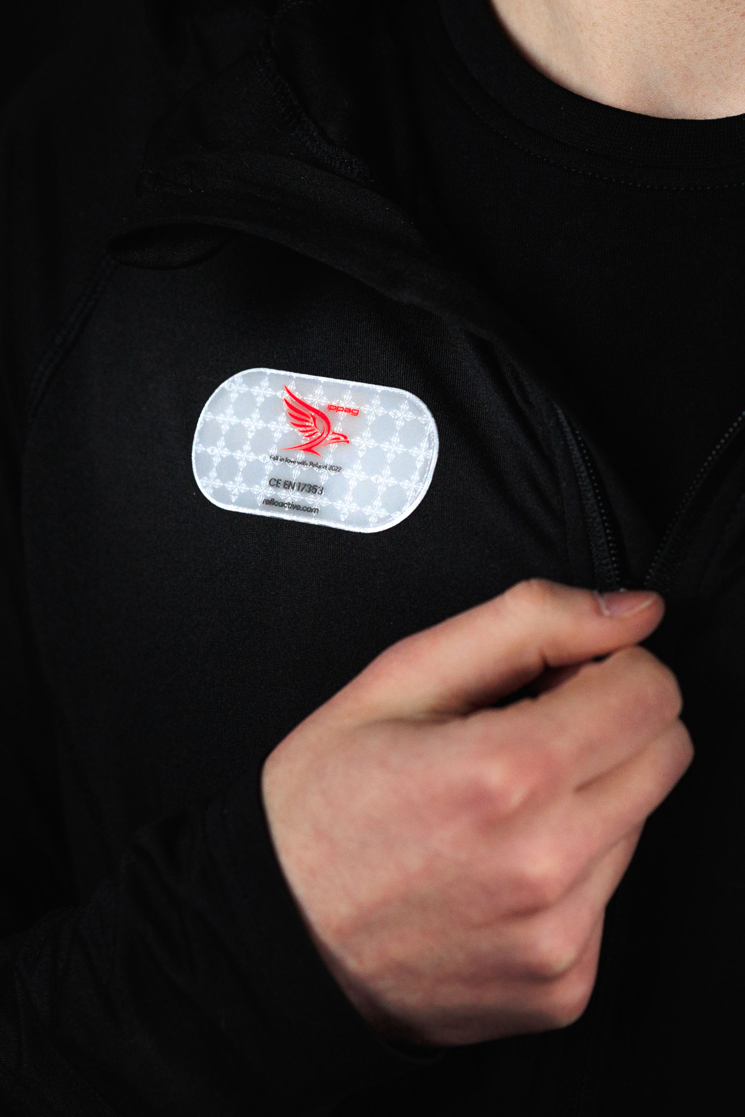 Reflective sticker with logo on certified foil